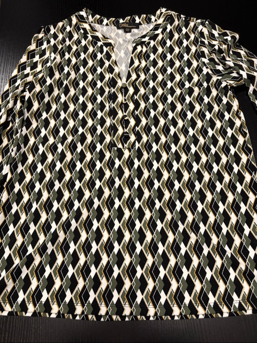 Dalia Geometric Patterned Blouse - Size Small - Picture 9 of 11